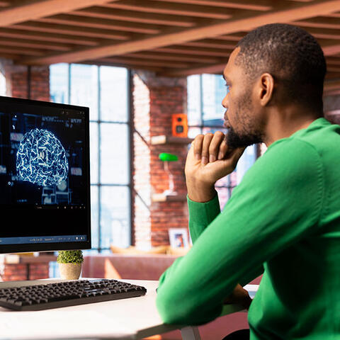 HBO employee working with AI